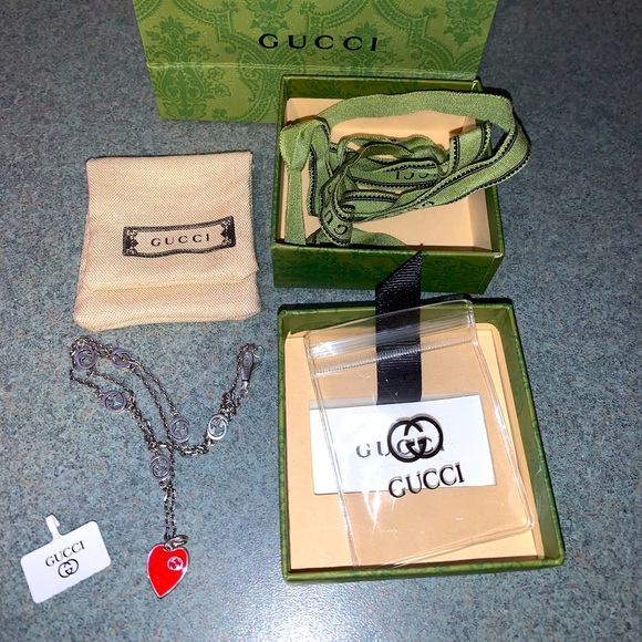 Silver enamel necklace - Picture 1 of 4